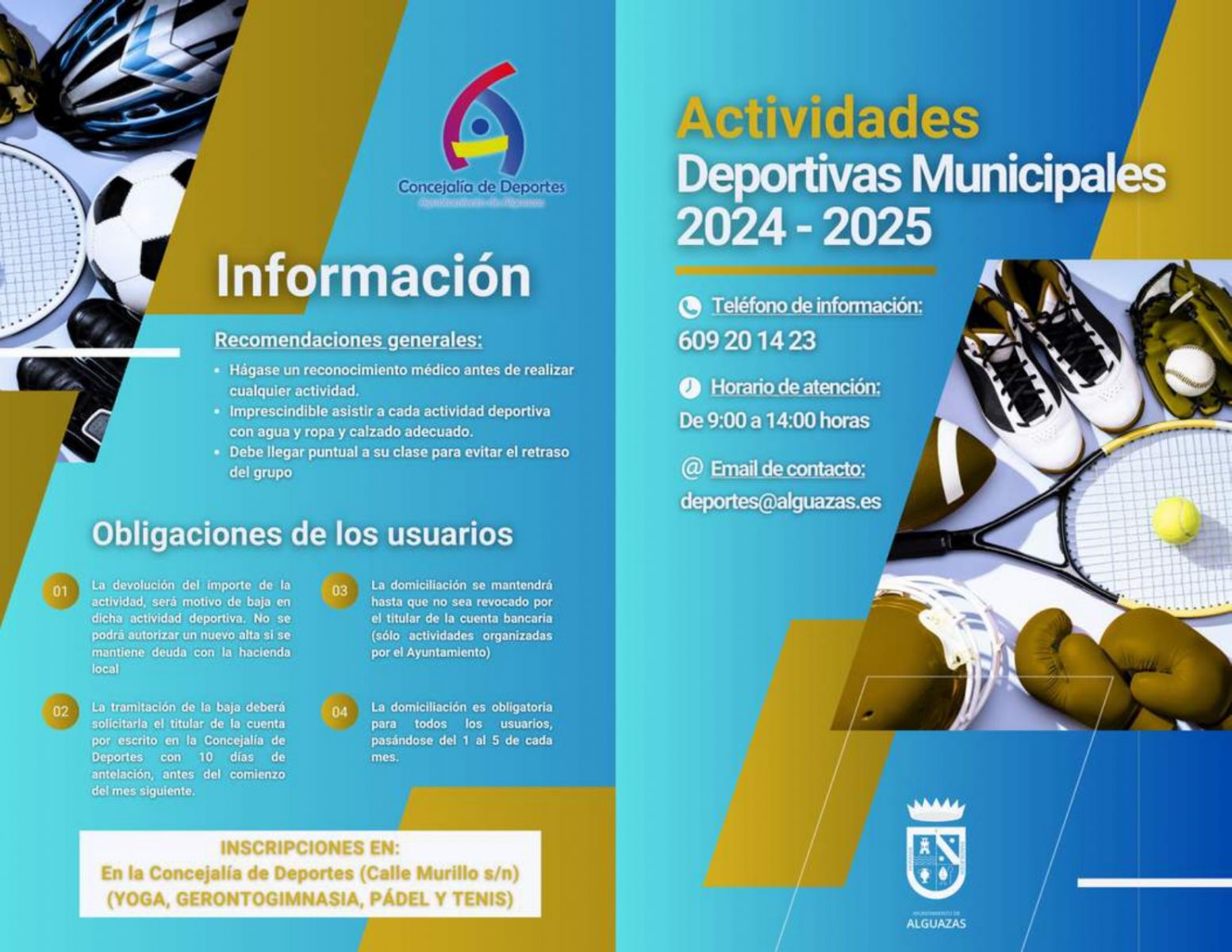 FOLLETO ACTIVIDADES 2024/2025